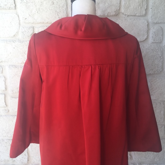 Flores & Flores Red Ruffle Jacket / Size Medium - Picture 5 of 7